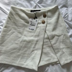 NWT ZARA White Skort - Size XS